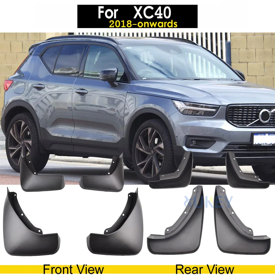 Набор автомобильных брызговиков для Volvo C30 S40 S60 S80 XC40 XC60 XC90 V40 V60 Брызговики крыло брызговиков Стайлинг - Цвет: For XC40 18-