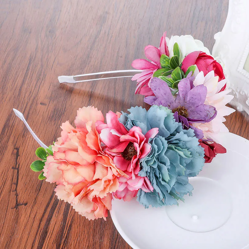 Женский цветочный венок Haimeikang свадебный в стиле бохо с цветочной короной для