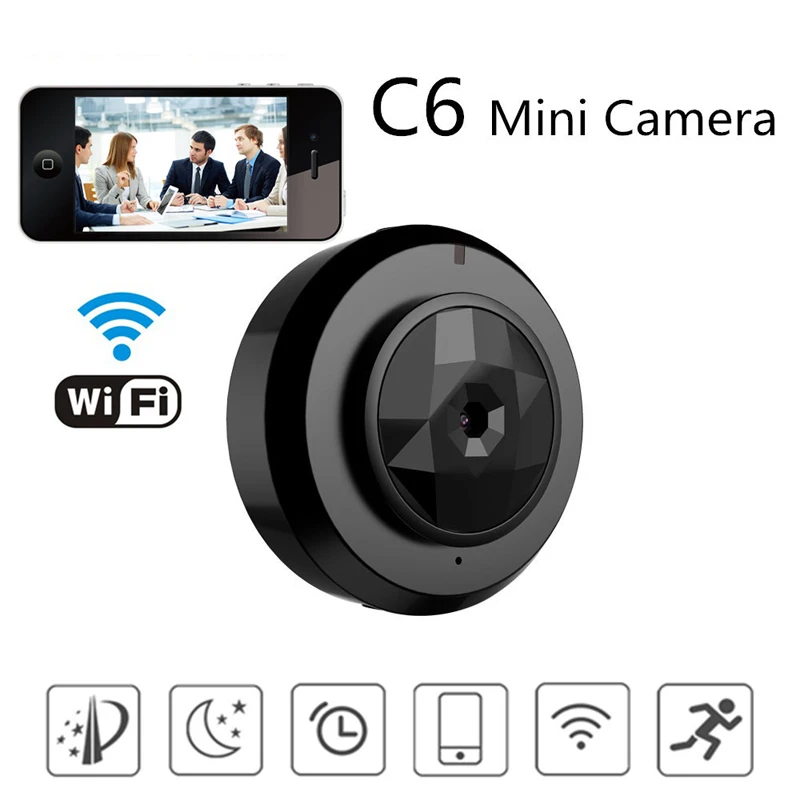 Camsoy Cookycam C6 микро WIFI мини камера HD 720P со смартфоном и приложением ночного видения IP