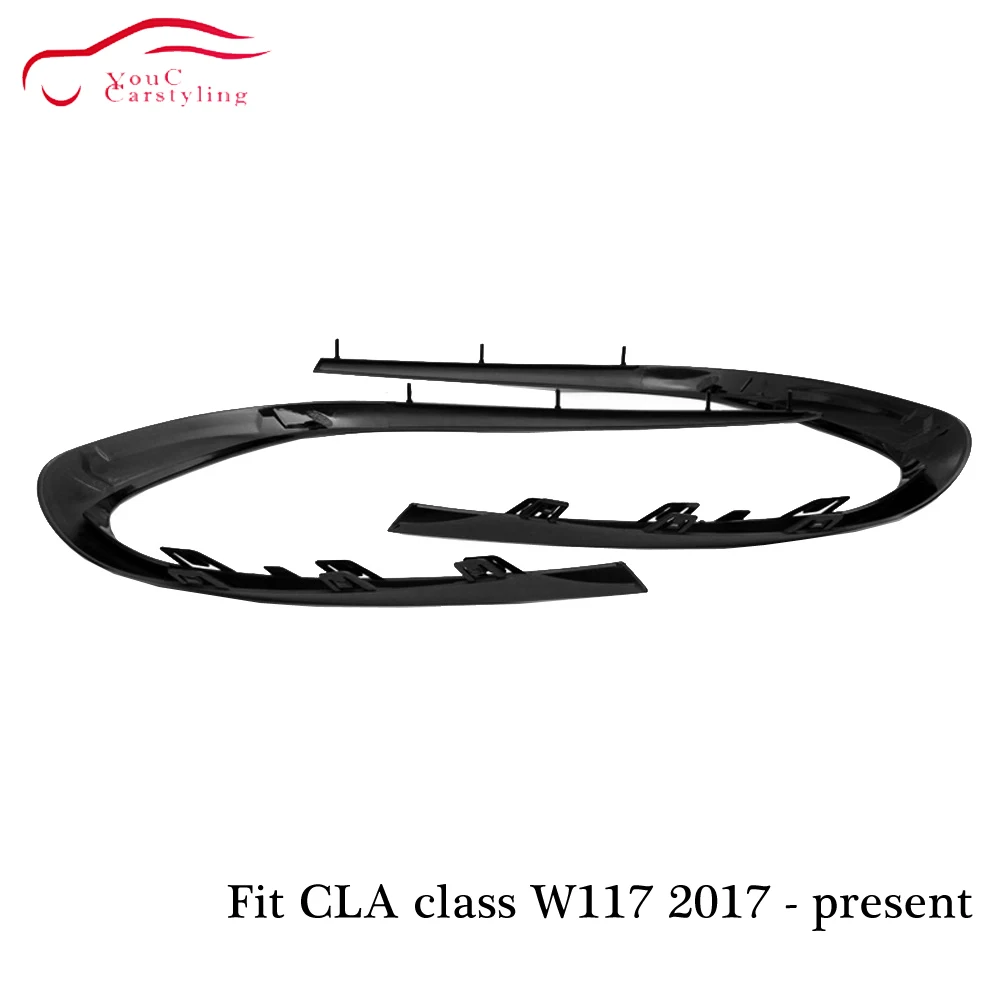 Передняя губа W117 со сплиттером бампер спойлер для Mercedes CLA C117 CLA180 CLA200 CLA250 CLA45 AMG