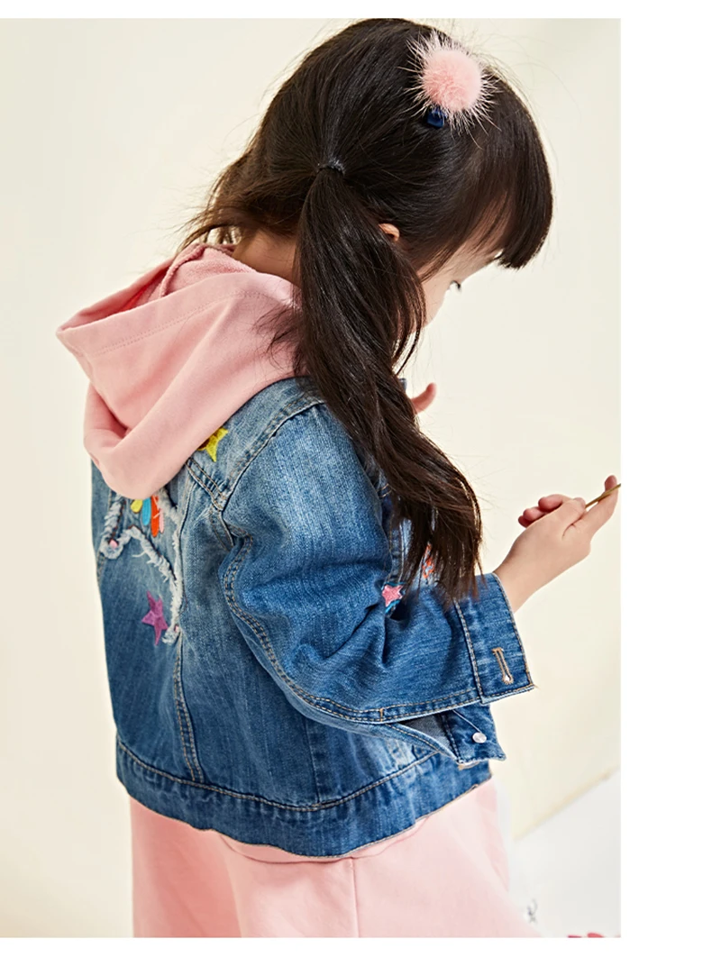 Fashion Girls Jackets And Coats Unicorn Embroidery Boys Denim Coat Kids Jackets Spring Autumn Denim Jackets For Children Coat