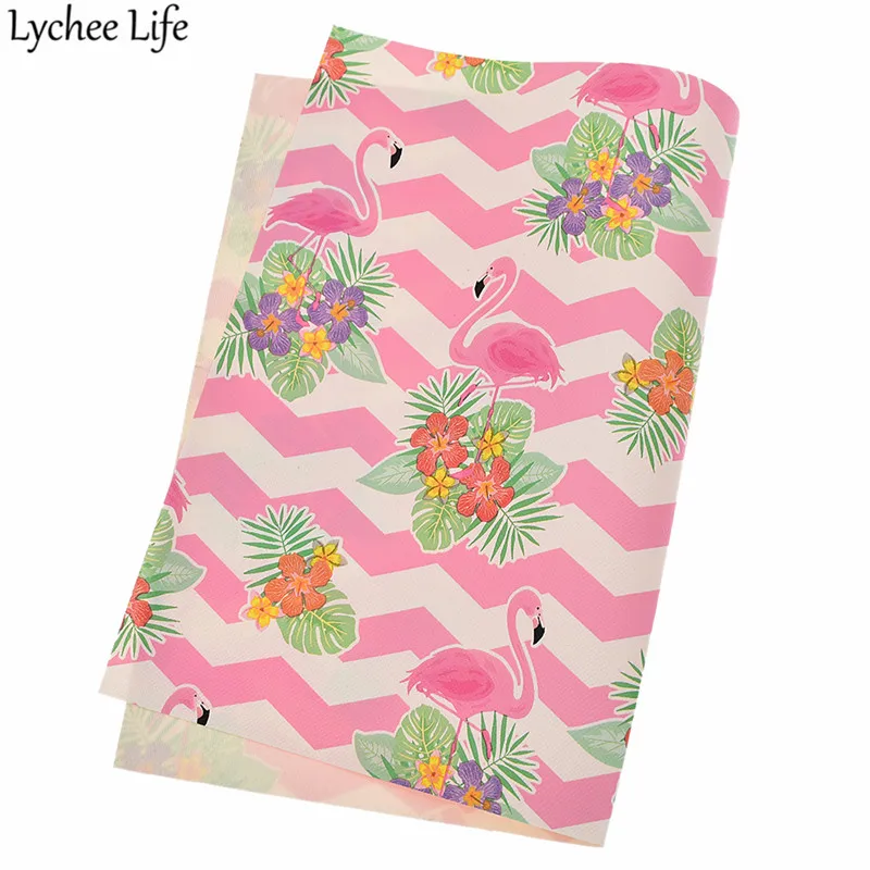 6 Lychee Life A4 Фламинго кожа ткань красочные ПВХ ткань DIY для пошива домашней одежды ткань аксессуары - Цвет: 6