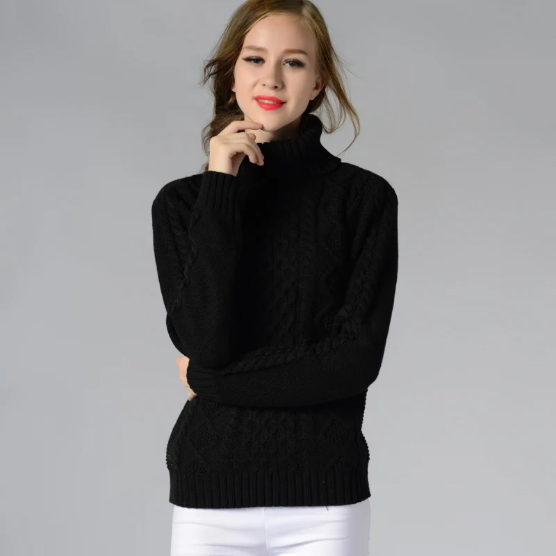 

Women's Sweater 2019 New Autumn Turtleneck Pullover Primer Long Sleeve Shirt Short Korean Slim Fitted Thick Trend Female Sweater