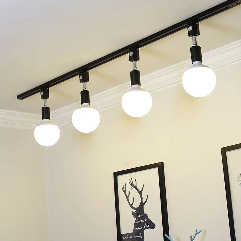 E27 держатель Трековый светильник лампа с регулируемым креплением трековое