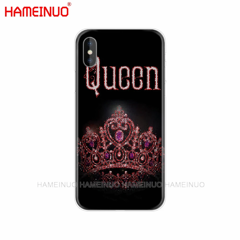 HAMEINUO королева и король корона Coque сотовый телефон чехол для iphone X 8 7 6 4 4S 5 5S SE 5c 6s plus - Цвет: 90117