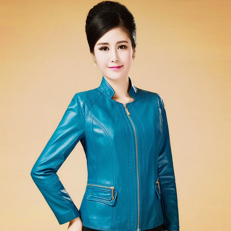 Новинка 2018 Брендовая женская короткая потертая куртка из искусственной кожи