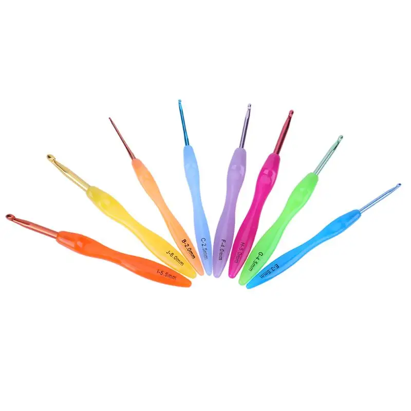 9 шт./лот инструмент ABS Радуга пластиковая ручка глиноземная вязальная игла