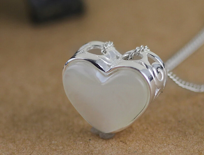 Чистое Серебро 925 серебро ювелирное изделие оригинал в форме сердца полый белый