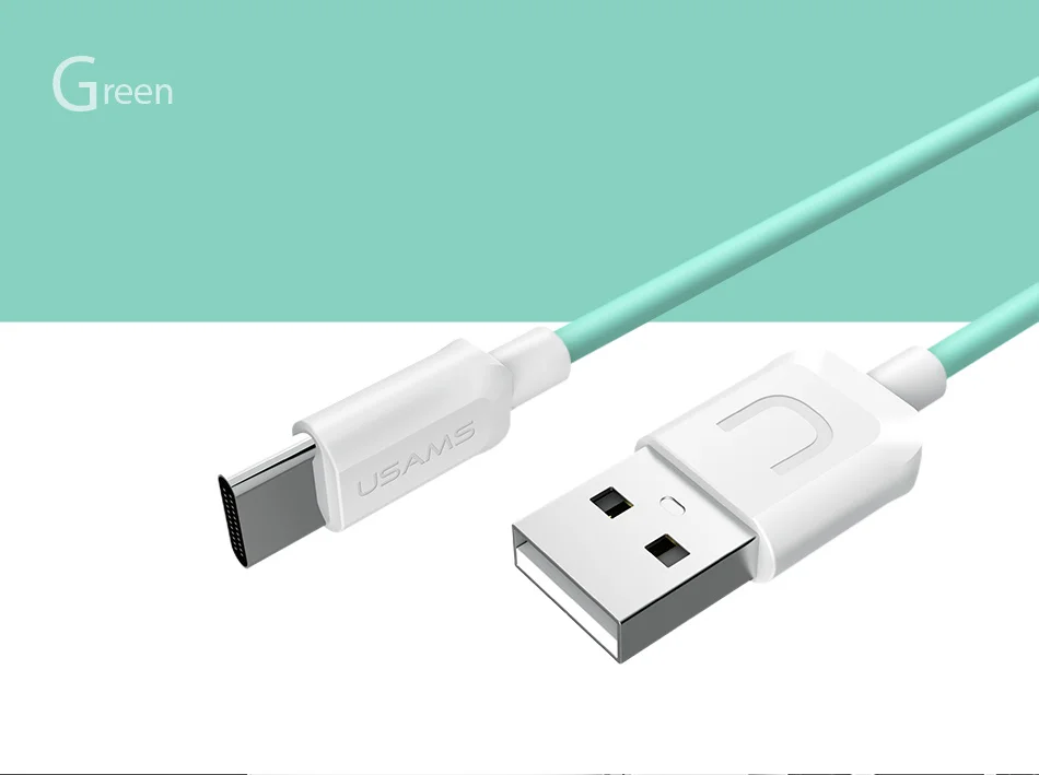 5 шт./лот USAMS usb type C кабель type-C для samsung Gaxaly S8 S9 USB-C Кабель зарядного устройства для Oneplus 2 3 4 5 6