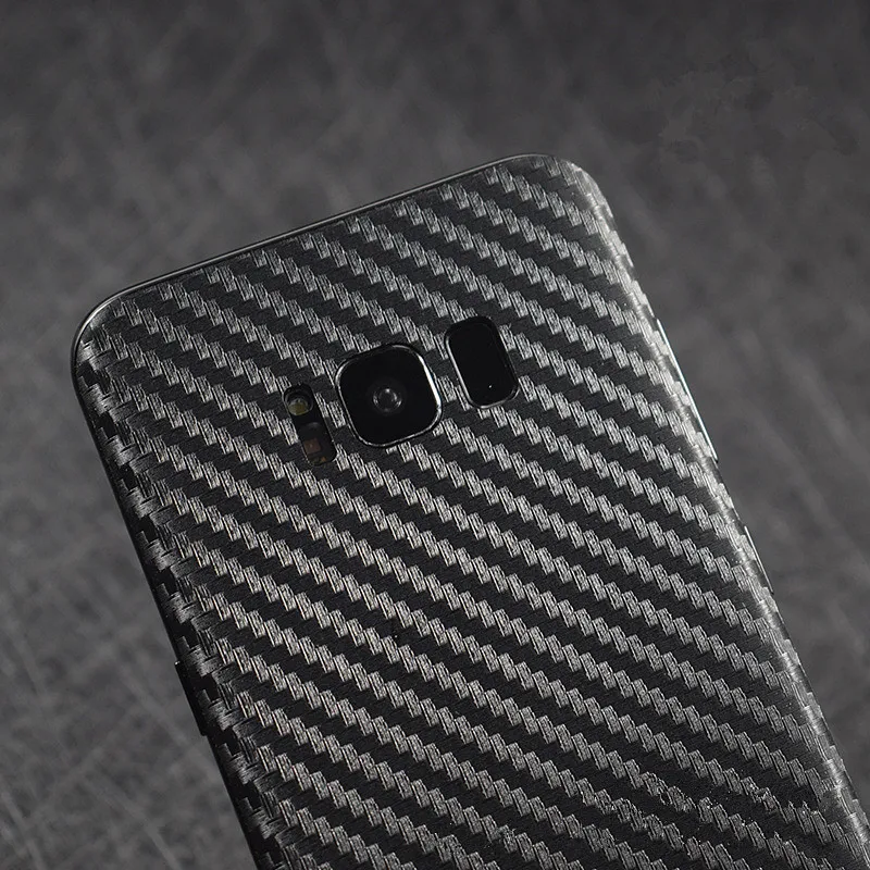 YIESOM Luxury 3D Carbon Fiber Sticker for Samsung Galaxy S8 Back Body Paste Protective Film / Plus |