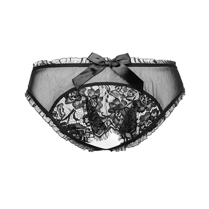 Сексуальные трусики Бесплатная доставка Crotchless прозрачные сексуальные кружевные