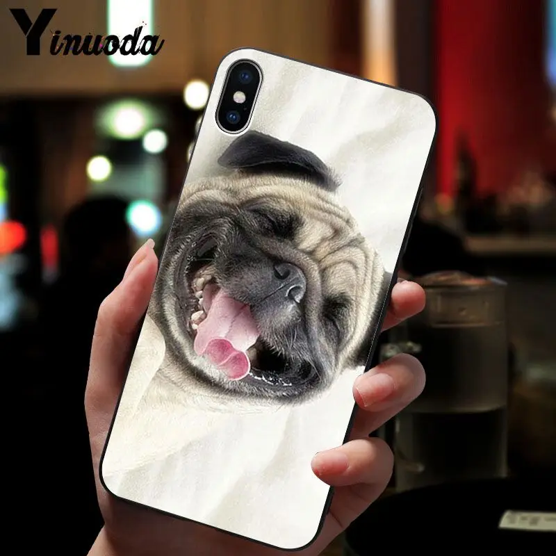Yinuoda милый мопса шаблон ТПУ Мягкие аксессуары для телефонов сотовый телефон