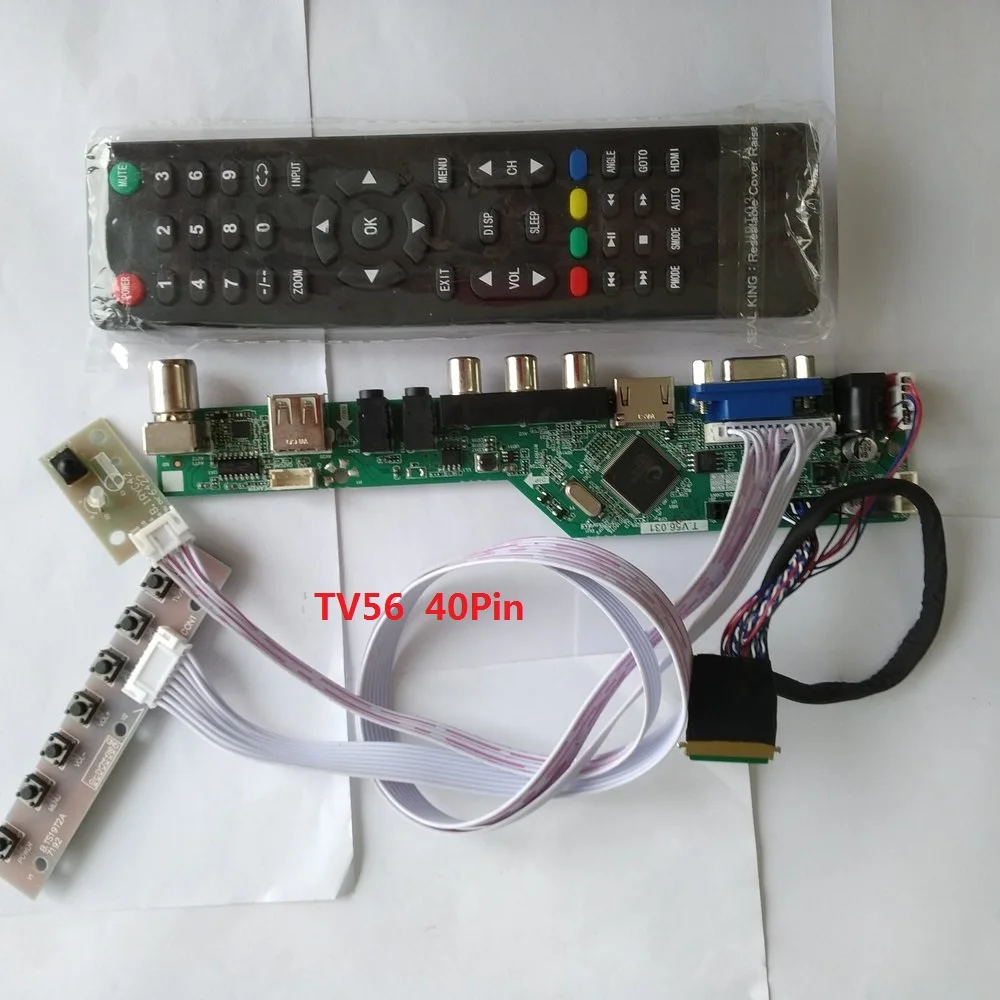 Комплект для LP156WH2(TL)(Q1) 1366X768 VGA remote TV AV 15 6 &quotLCD светодиодный 40pin LVDS панель USB