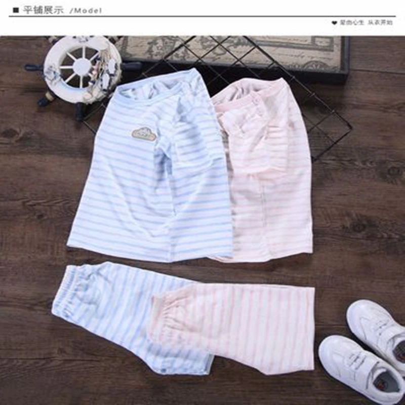 Summer wear for boys and girls two sets short sleeve cotton infant bamboo fiber T-shirt shorts baby F0415wy06 | Детская одежда и