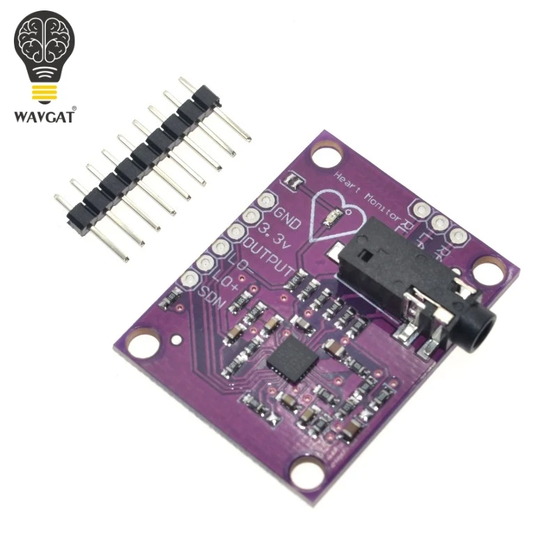 WAVGAT AD8232 Physiological Measurement Heart Pulse ECG Bio Monitor Sensor Module Board Hot Sale | Электронные компоненты и