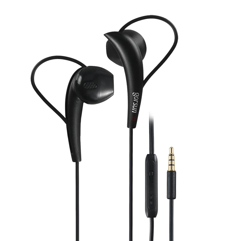 New Sport Earphone With Mic And Volume Control Super Clear Bass 3.5mm Ear-hook Earphones For cellphone MP3 MP4 | Электроника