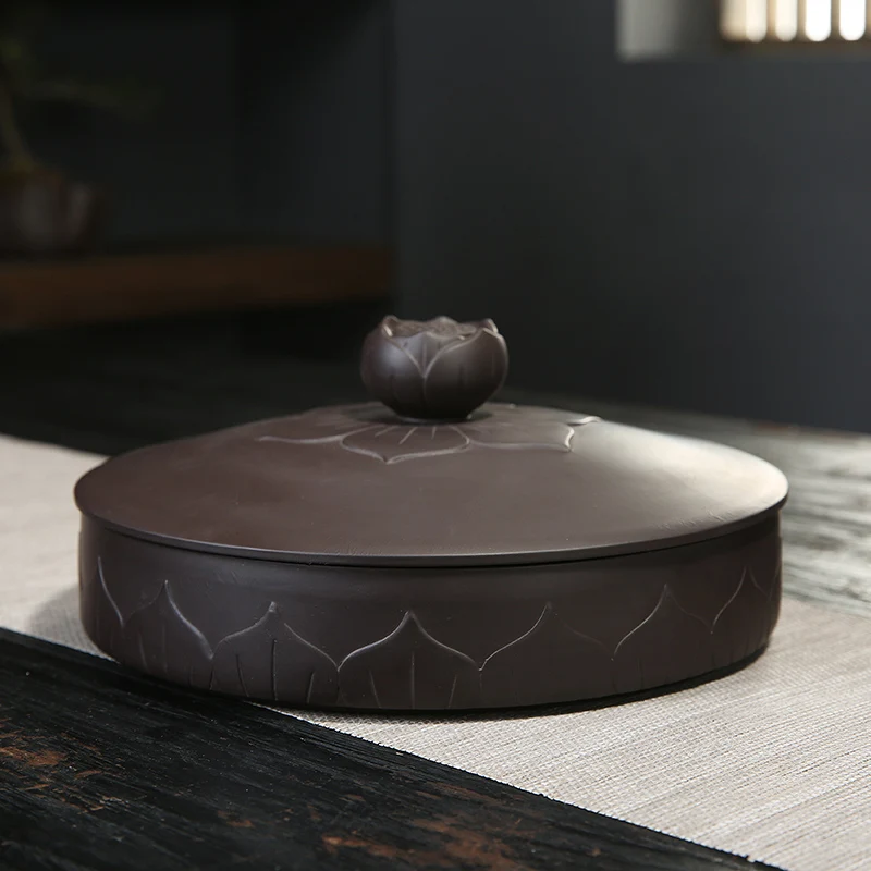 Большой Фиолетовый песок Pu'er чайная коробка чайный торт может быть сложен с