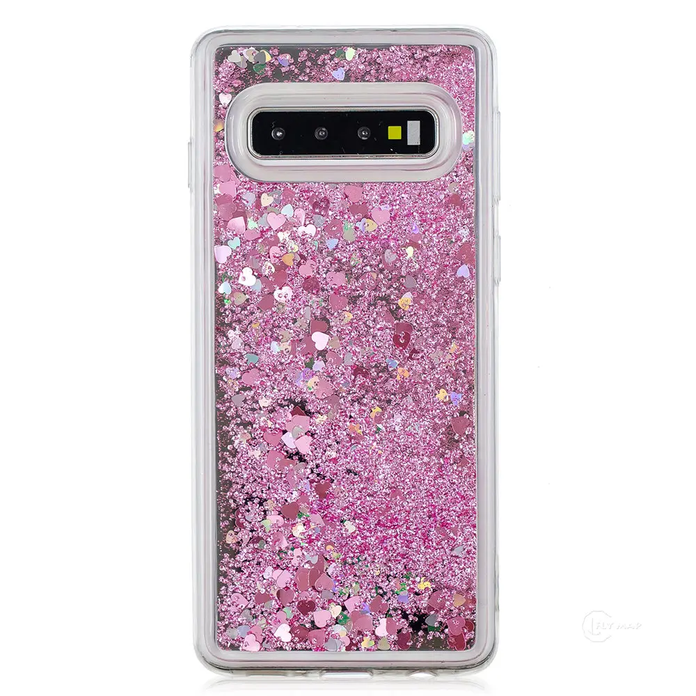 Зеркальная Вспышка чехол для SAMSUNG Galaxy S10 + Plus жидкий зыбучий песок телефона Coque 10S SM