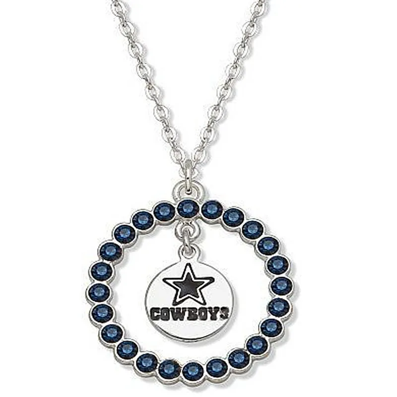 10 шт. Хрустальное Ковбойское ожерелье с футбольным фанатом спортивное подвеской