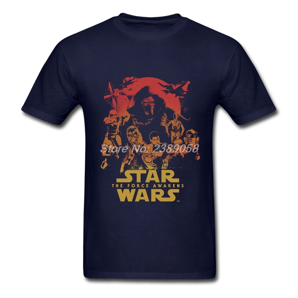 Футболка Star Wars для мужчин Пробуждение силы Звездные войны логотип футболка на
