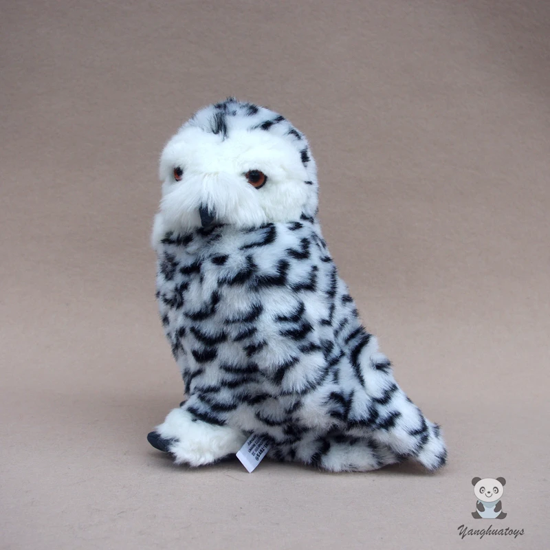 Soft Toy white owl Dolls Home Decoration Real Life Plush Toys Head ...