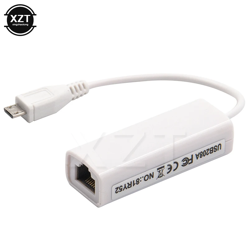 8152B Micro USB 2 0 сетевой адаптер с разъемом папа на мама 10/100 Мбит/с Ethernet LAN для Android