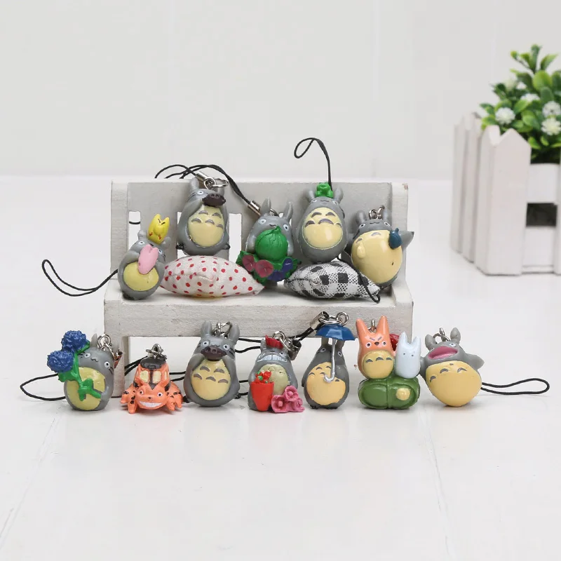 12 шт. Хаяо миядзяки С героями из мультфильма Мой сосед Totoro Ponyo ремешок подвесная
