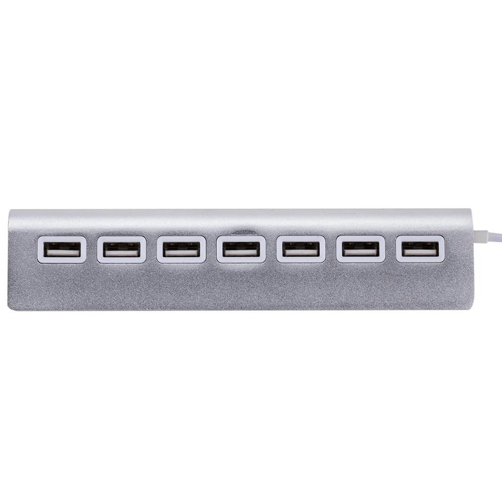 Мини 7 Порты и разъёмы USB 2 0 концентратор высокой Скорость сплиттер 4 хаб Алюминий