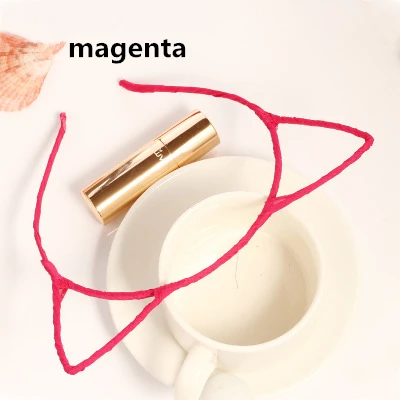 magenta Новинка, Модный милый ободок с кошачьими ушками, обруч для волос, маленький обруч для головы дьявола, полый ободок для волос для женщин и девочек, ободок, аксессуары для волос - Цвет: magenta