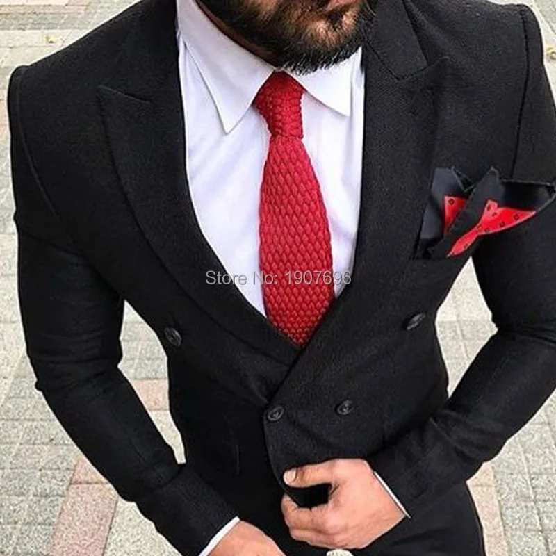 Двубортный приталенный мужской костюм для выпускного вечера вечерние