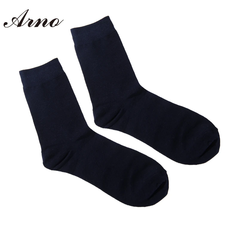 Arno одноцветные Классические мужские носки 5 пар Подарочная коробка хлопковые