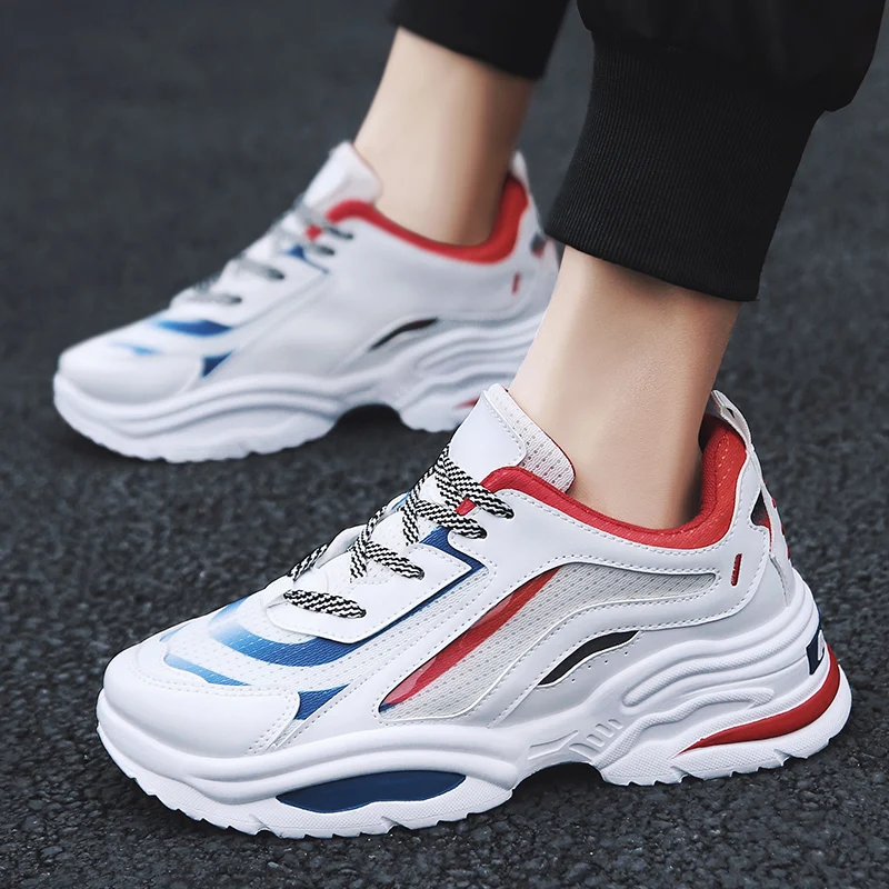 New 2019 Spring Breathable Men Shoes Casual Mesh Light For Lovers Lace Up Flats Sneakers Big Size 39-44 XMR3061 | Обувь