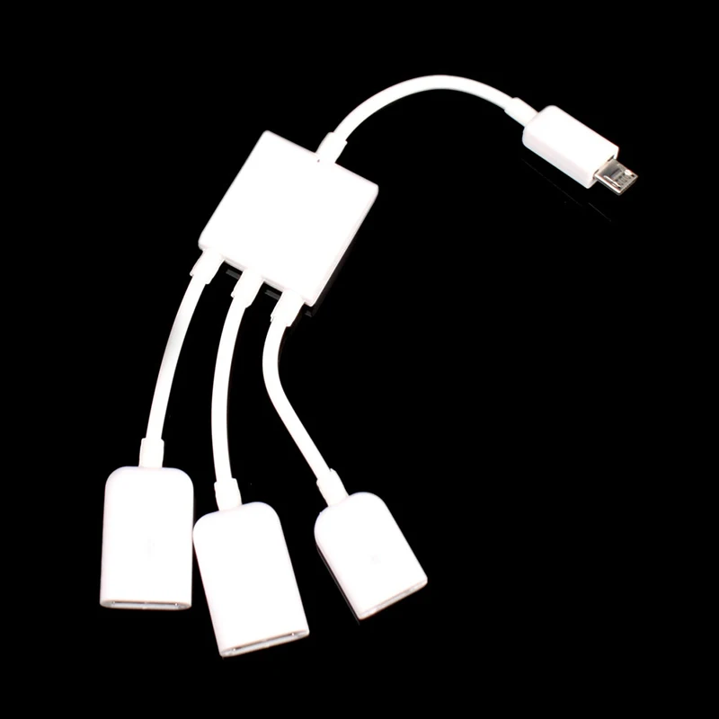 Горячий двойной микро USB хост OTG концентратор адаптер кабель для Samsung Galaxy S3 S4 Google