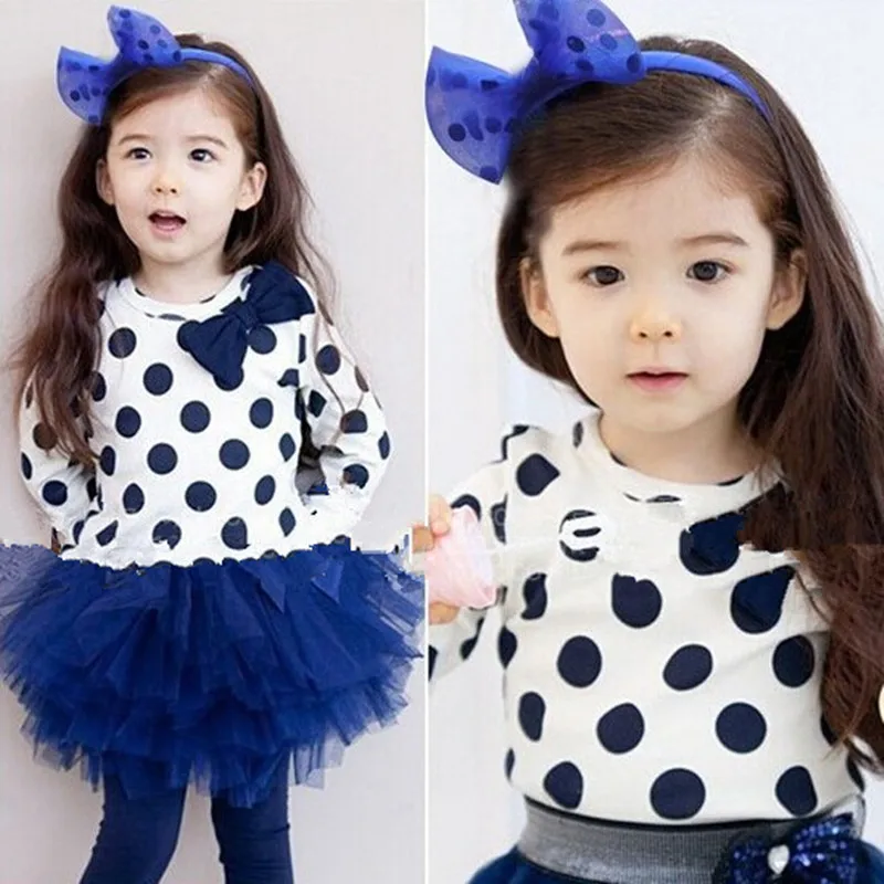 2018 повязка для волос девочек 5 видов цветов шифоновая в горошек с бантом Детские