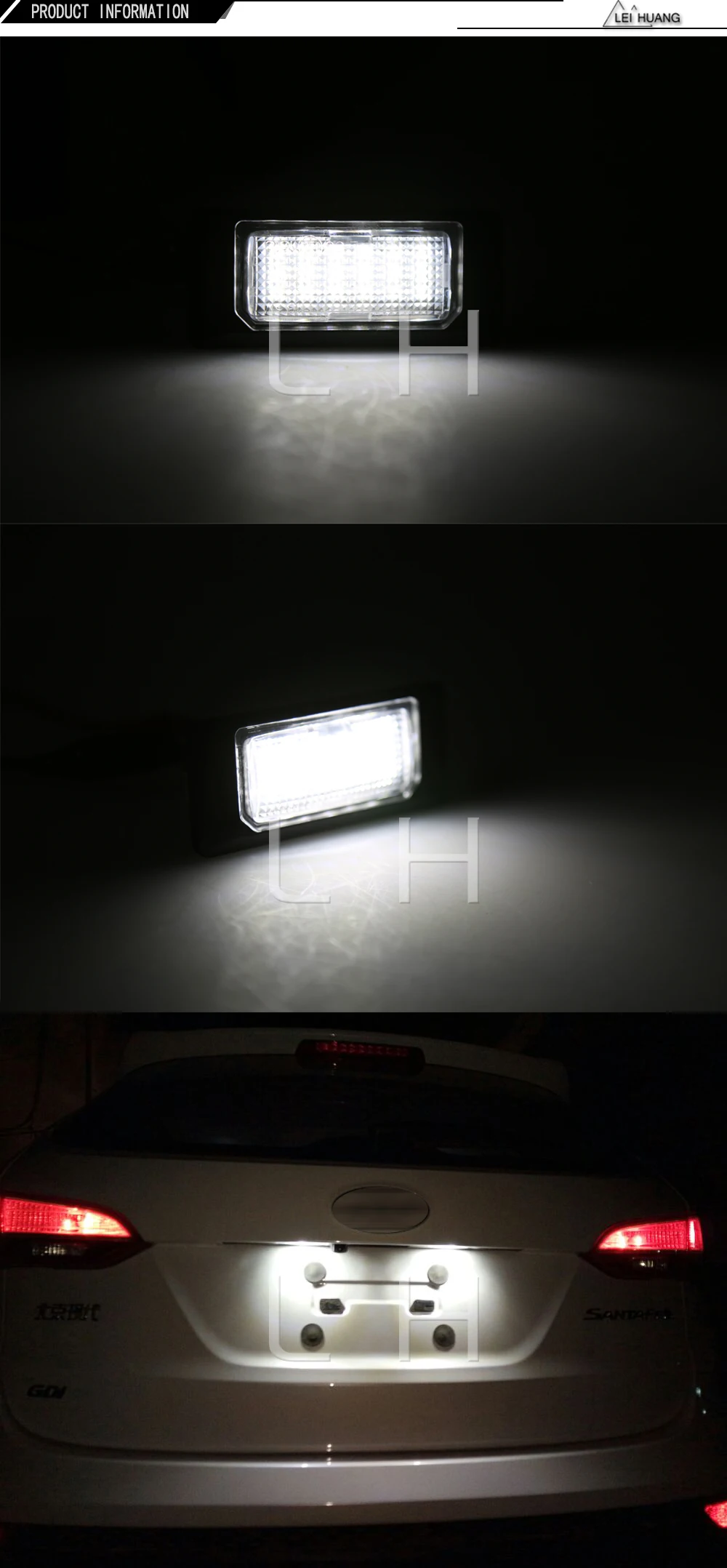 2x 18SMD светодиодный светильник номерного знака для Hyundai I10 I20 tiburon coupe s III F/L2 авто