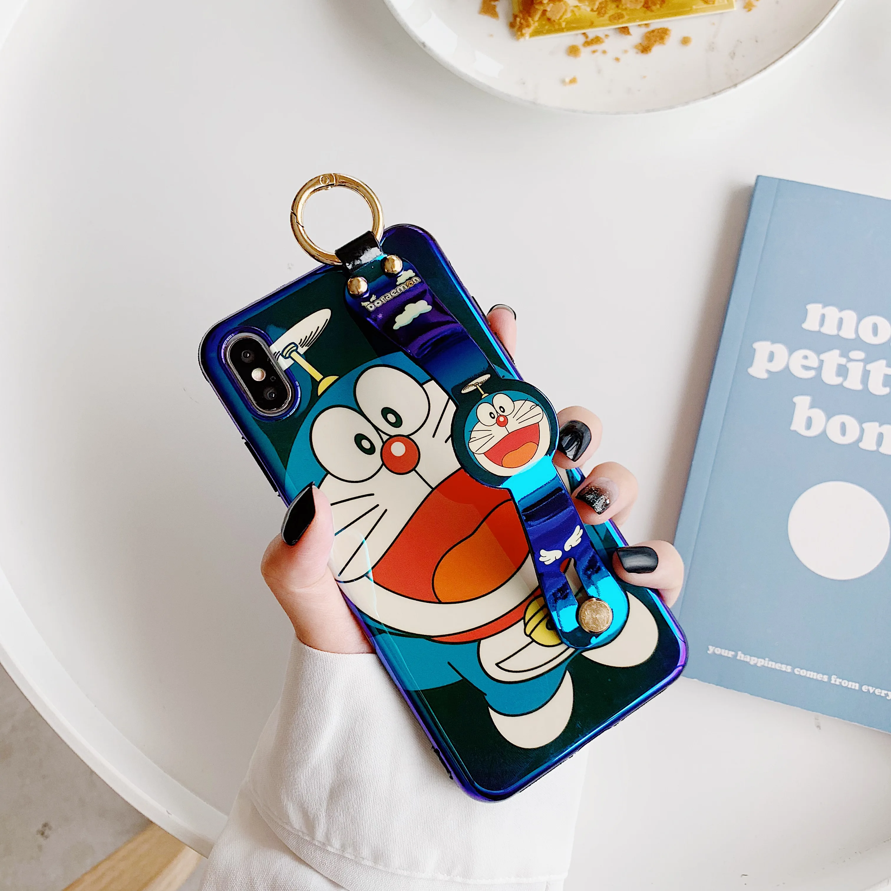 Чехол Doraemon с рисунком для iPhone6 6s 7 8 Plus Мягкий силиконовый чехол Blu-Ray iPhone X XS MAX XR Capa