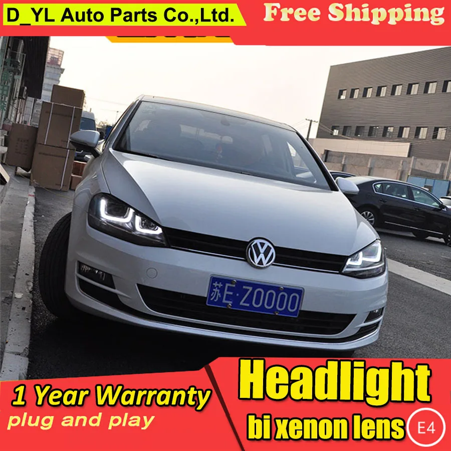 Автомобильный Стайлинг для VW Golf 7 GTI фары 2010 2012 golf mk7 светодиодный ные DRL линзы