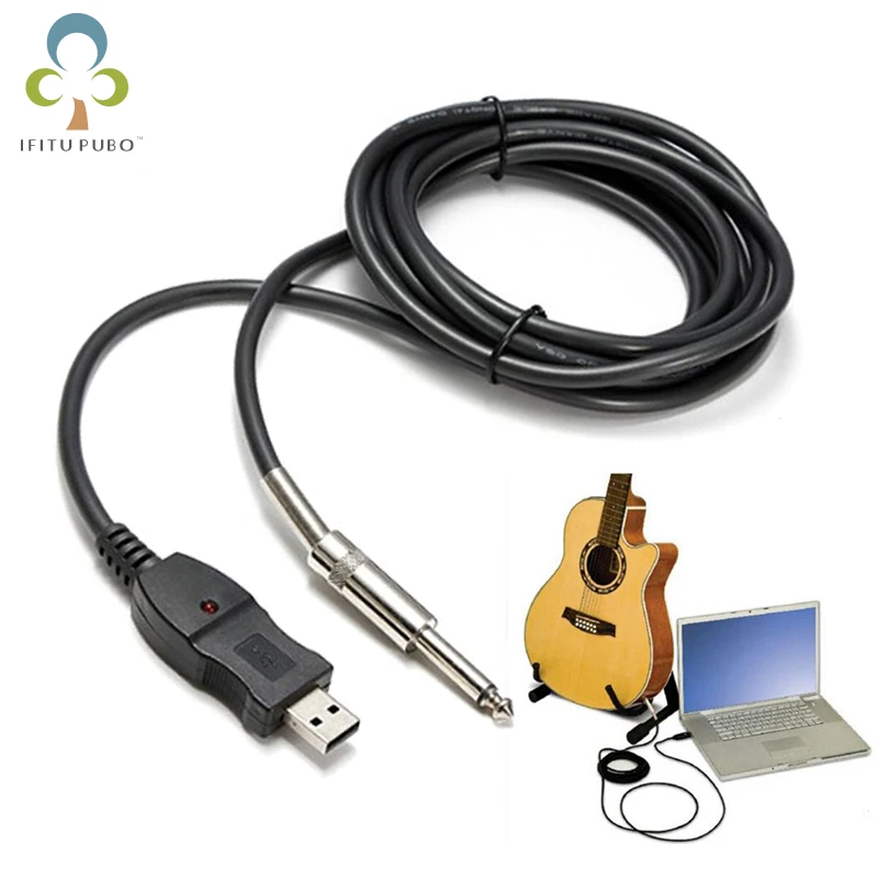 Соединительный кабель для гитары с разъемом USB 1/4 6 3 мм м на USB|Детали и аксессуары