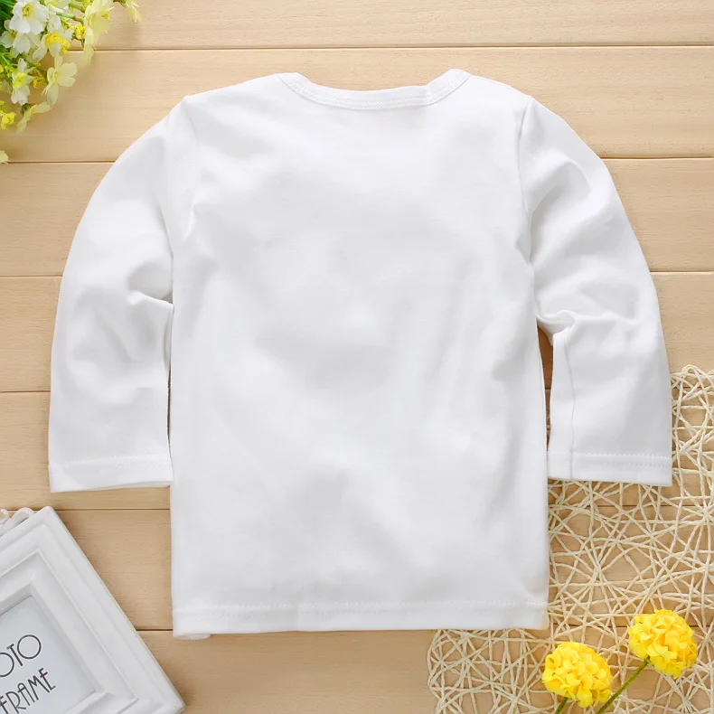 Детская одежда футболка для девочек и мальчиков хлопковые футболки с длинным