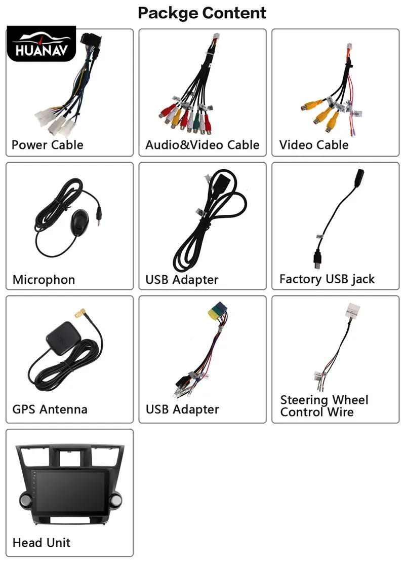 

Android 8.0 Car DVD Player GPS navigation For Toyota Highlander 2009-2013 multimedia Car radio player stereo Auto headuint