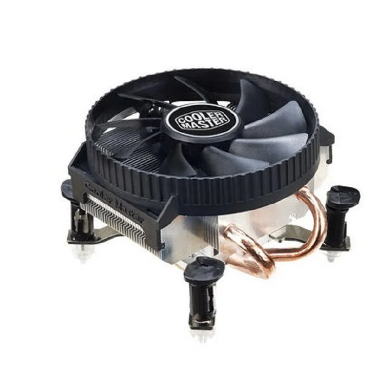 Кулер Cooler Master V200, 2 медные тепловые трубки, кулер для процессора Intel 775, 115X, M-ATX, радиатор для процессора, 90 мм, 3-контактный вентилятор для охлаждения процессора, тихий ПК