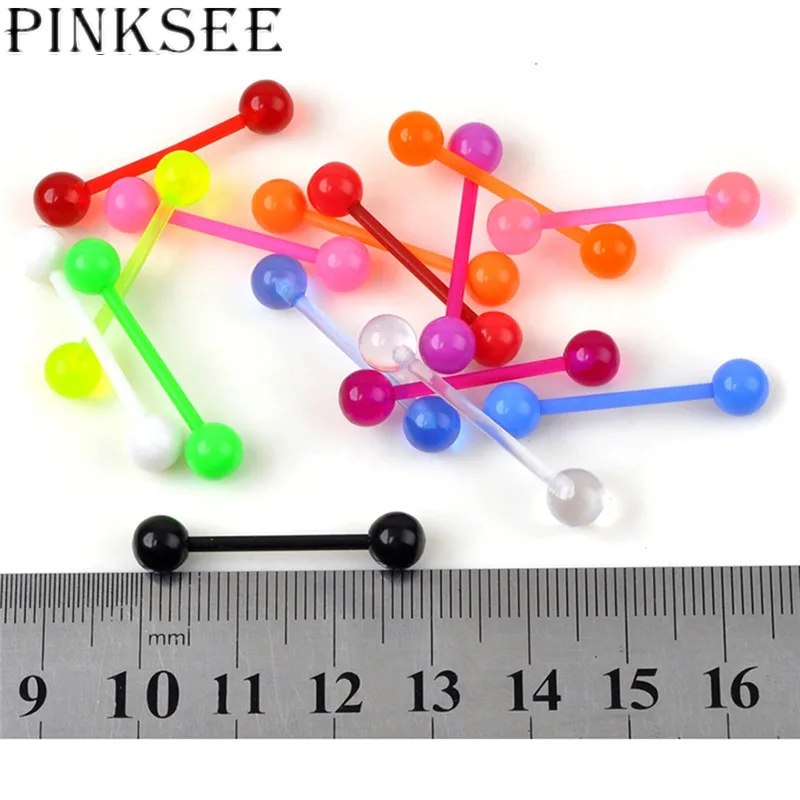 5 шт. разноцветные силиконовые шарики PINKSEE гибкая штанга-гвоздик зажим кольцо для