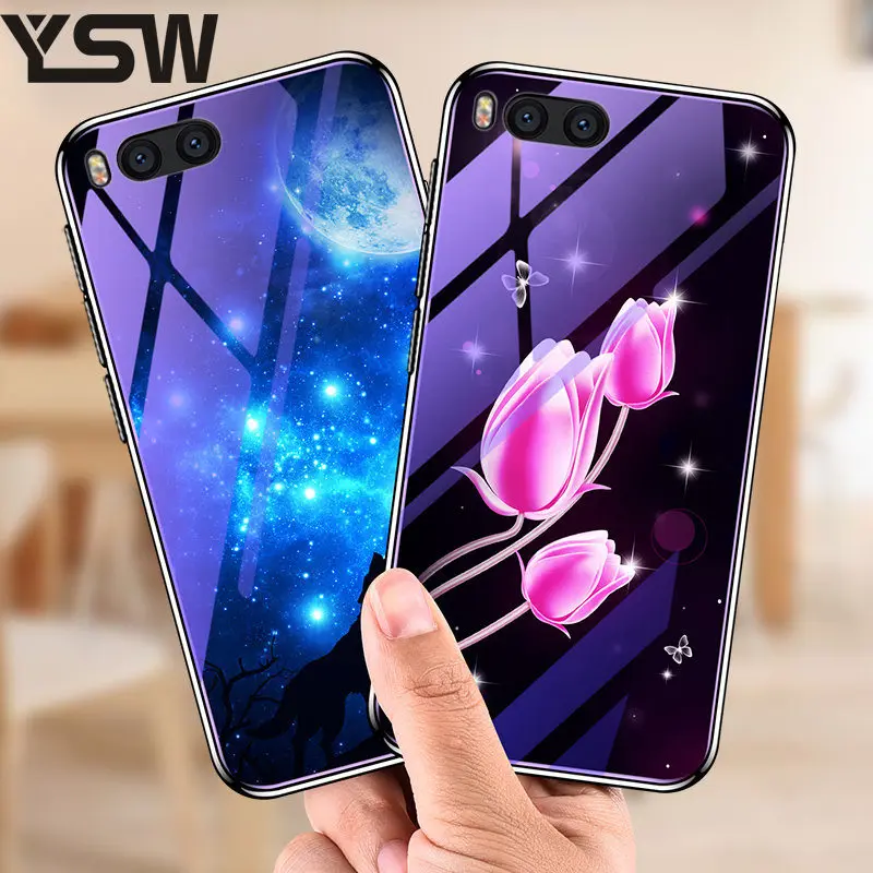 YSW чехол из закаленного стекла для Xiaomi mi 8 SE mi8 Lite покрытие синего света роскошный