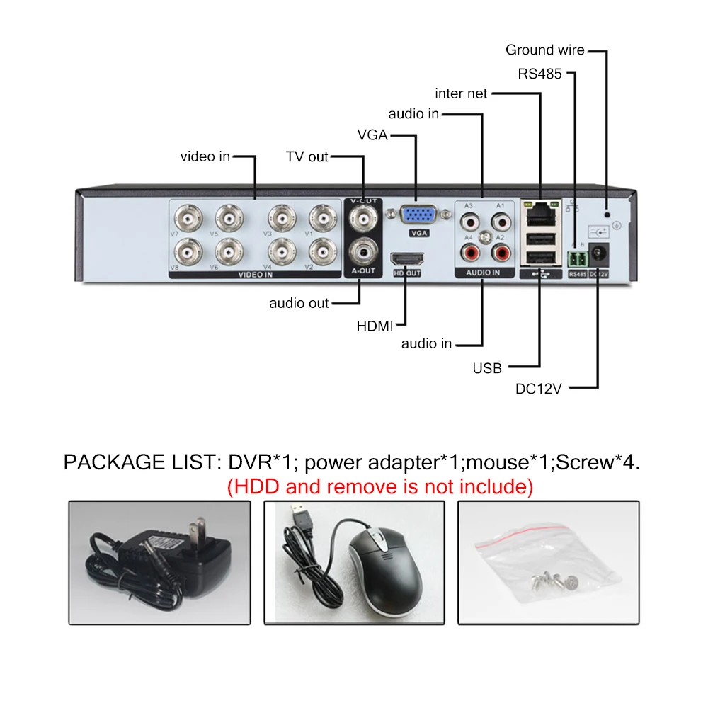 YiiSPO 4CH/8CH 16CH 1080N TVI CVI AHD 5in1 DVR/1080P NVR видеорегистратор DVR для AHD/аналоговой камеры IP onvif