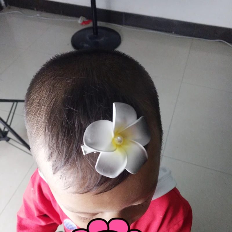 12 шт Женские аксессуары для волос пена шпилька Frangipani заколка Гавайский цветок