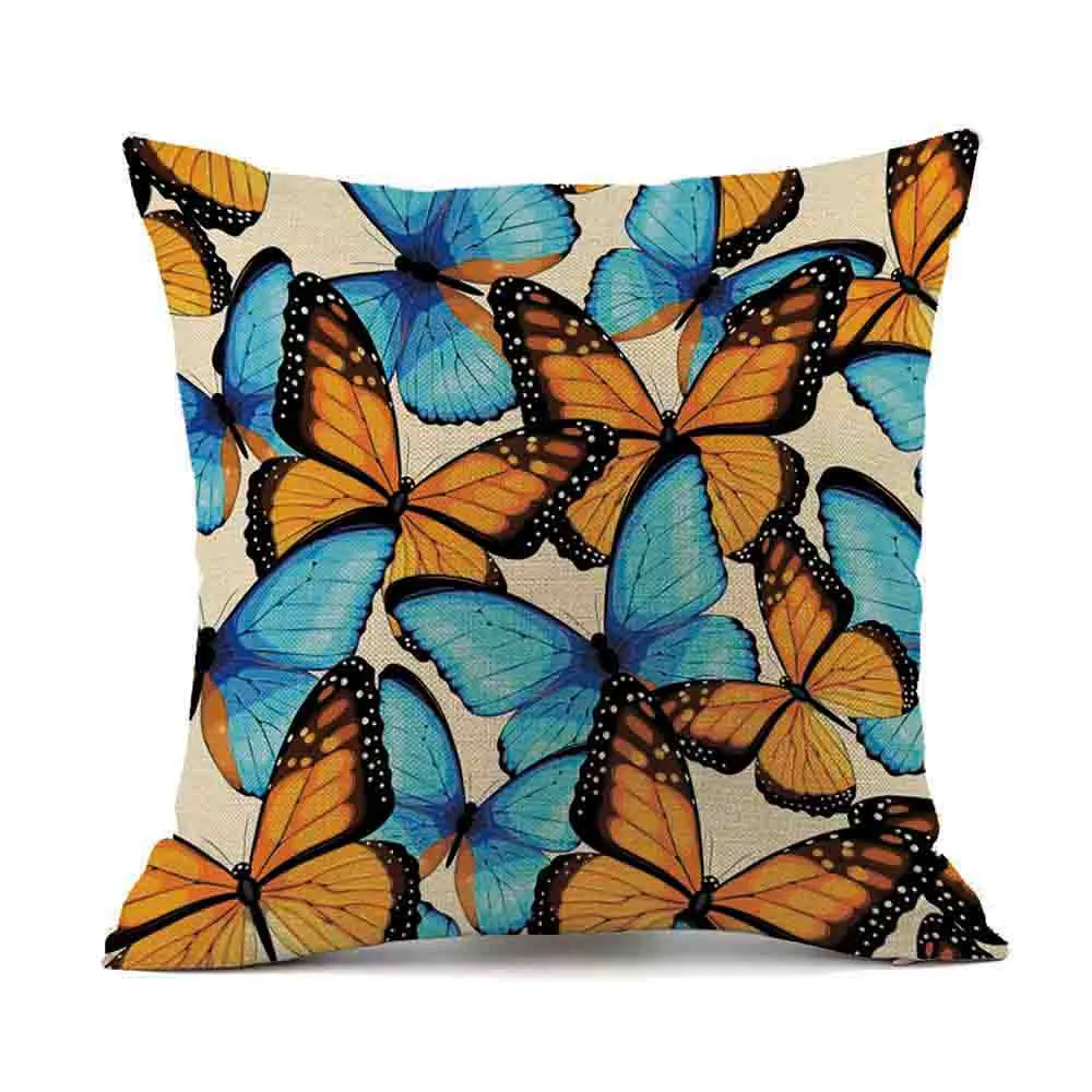 Цветочная наволочка для подушки растение украшение дома decorativos para sofa винтажная