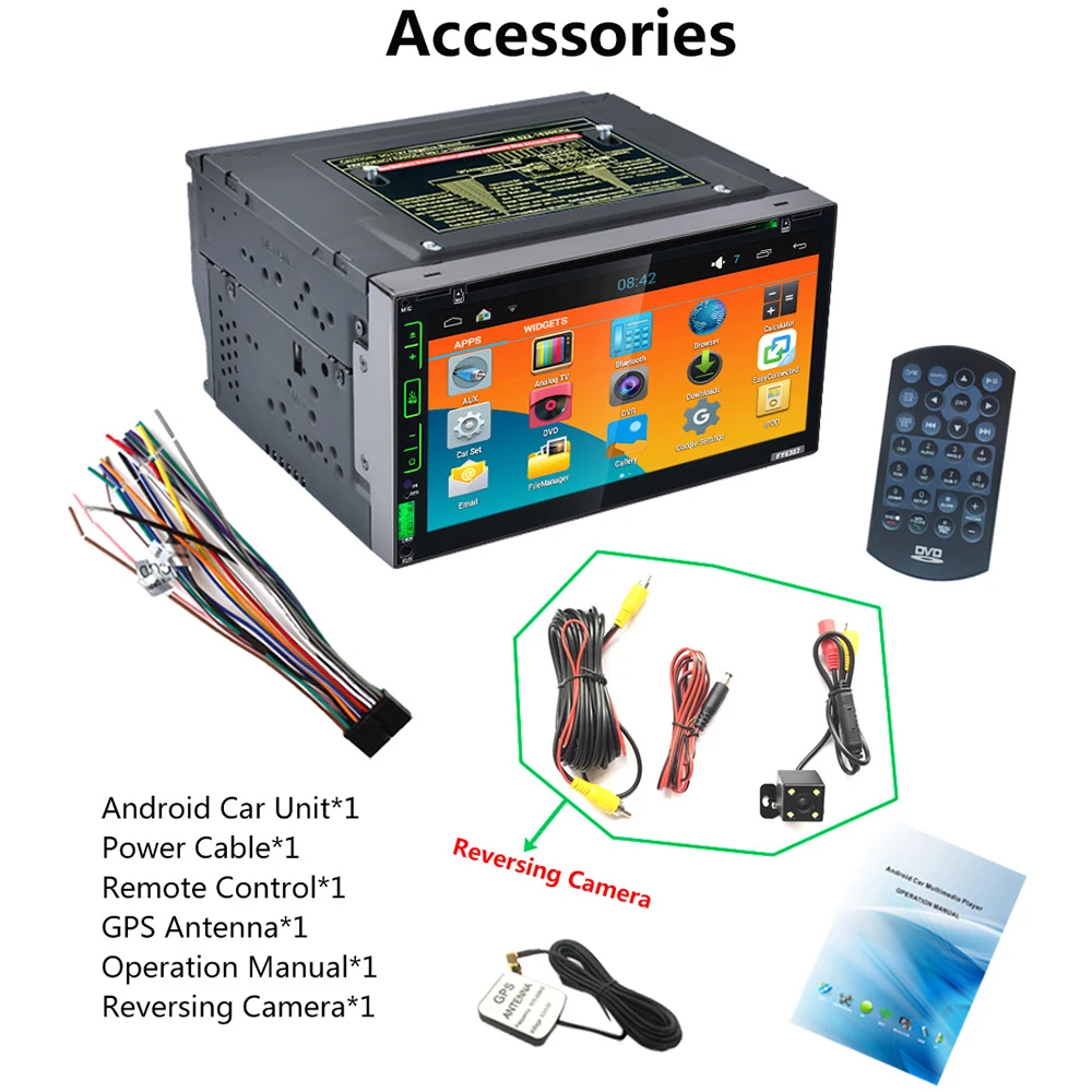 Автомагнитола с сенсорным экраном 7 дюймов 2 Din GPS Android автомобильный DVD двойной