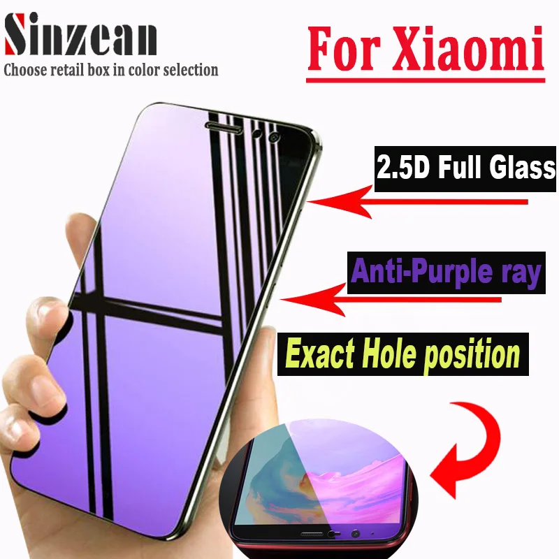 100 шт. для спортивной камеры Xiao mi 9/mi 9 SE/воспроизведение/mi 8 lite/POCO F1/A1/A2 lite/6X/5X 2.5D полный Стекло точные отверстия Анти blue ray Экран протектор