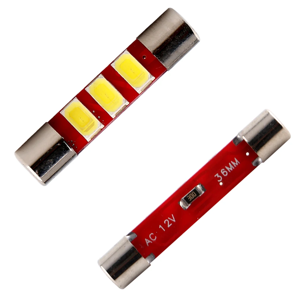 4 шт AC DC12V T6 28 мм 31 36 мм/39 мм/41 светодиодные лампы 5730 3 SMD Led Купол светильник тарелка