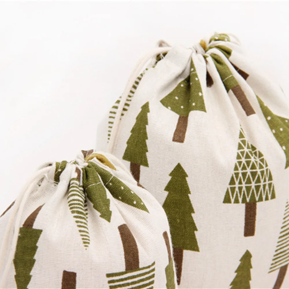 Подарочные пакеты для детей на шнурке из хлопчатобумажной ткани 1 шт./лот S/M/L